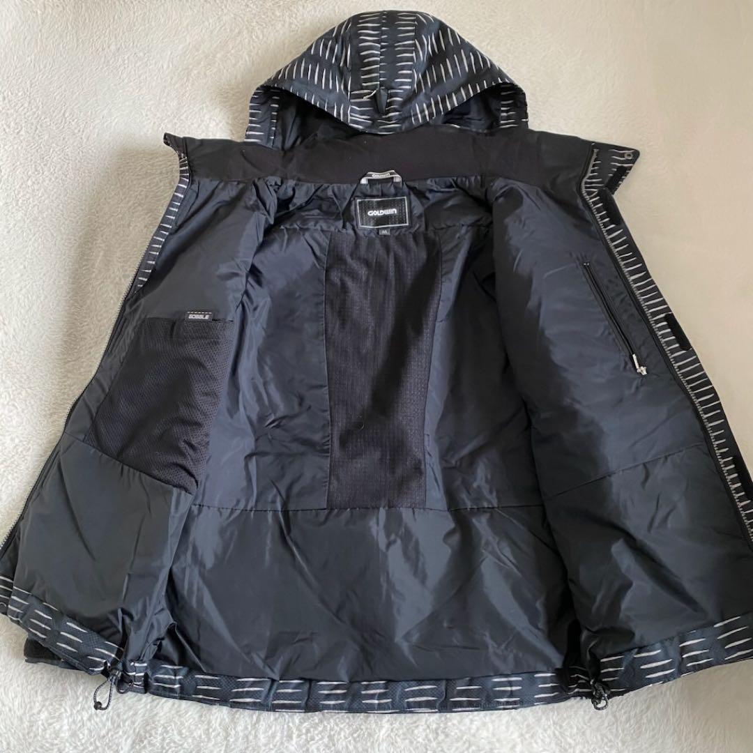GOLDWIN スキーウェア　ジャケット　ブラック　総柄　ロゴ　M メンズ