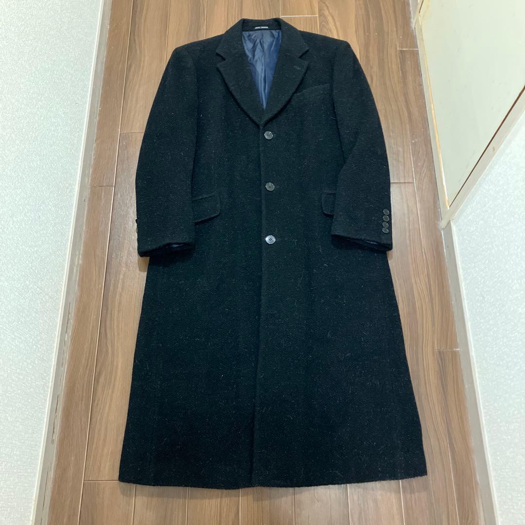 メンズティノラス/チェスターコート/M/ウール/BLK/無地 MEN'S TENORAS