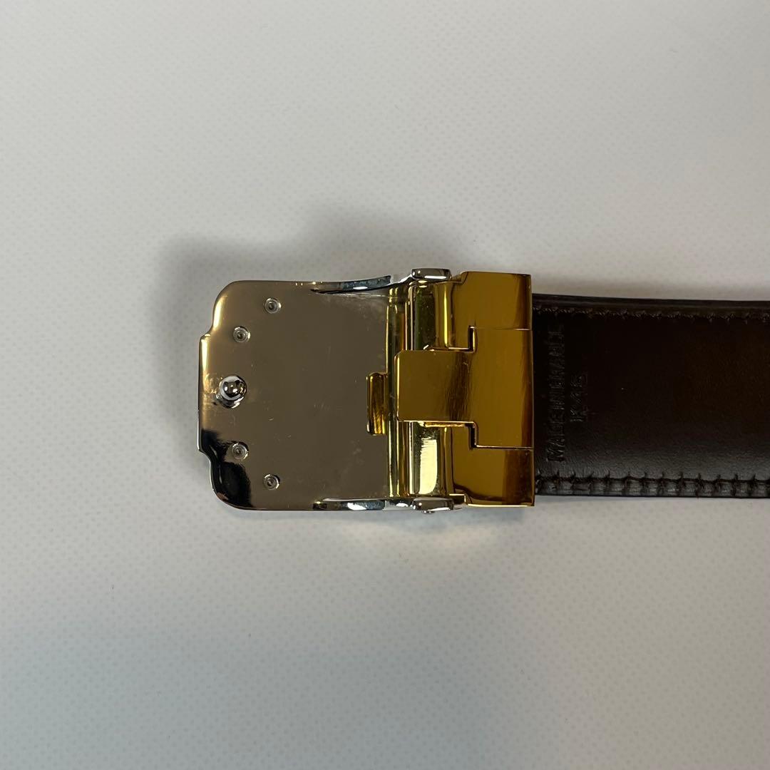 未使用級　Cartier　ベルト　リバーシブル　レザー　ブラック　ブラウン