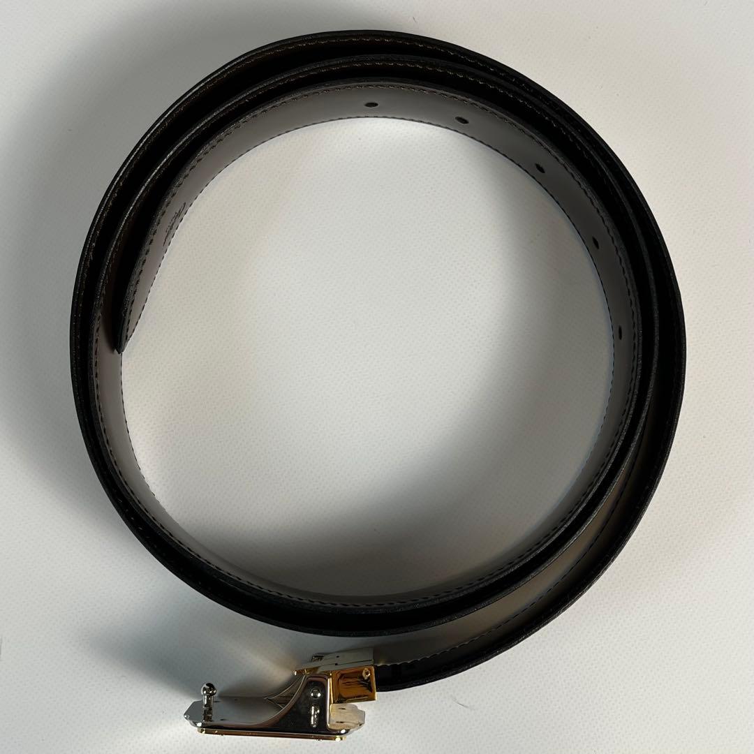 未使用級　Cartier　ベルト　リバーシブル　レザー　ブラック　ブラウン