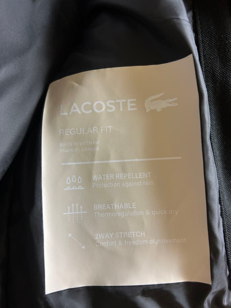 ラコステ ピケダウンジャケット　XSサイズ　新品未使用タグ付き