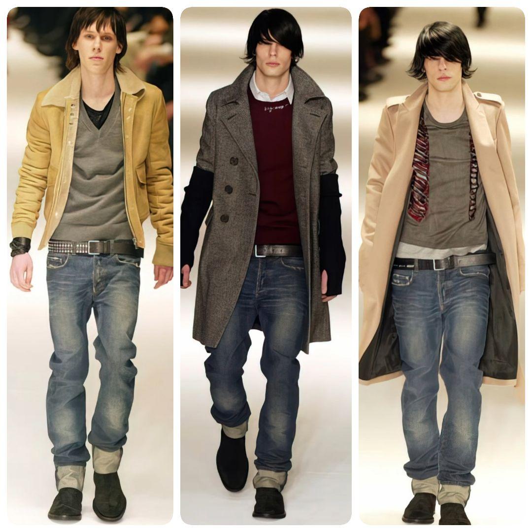 04AW Dior hommeダストウォッシュ加工デニム／ディオールオムエディ