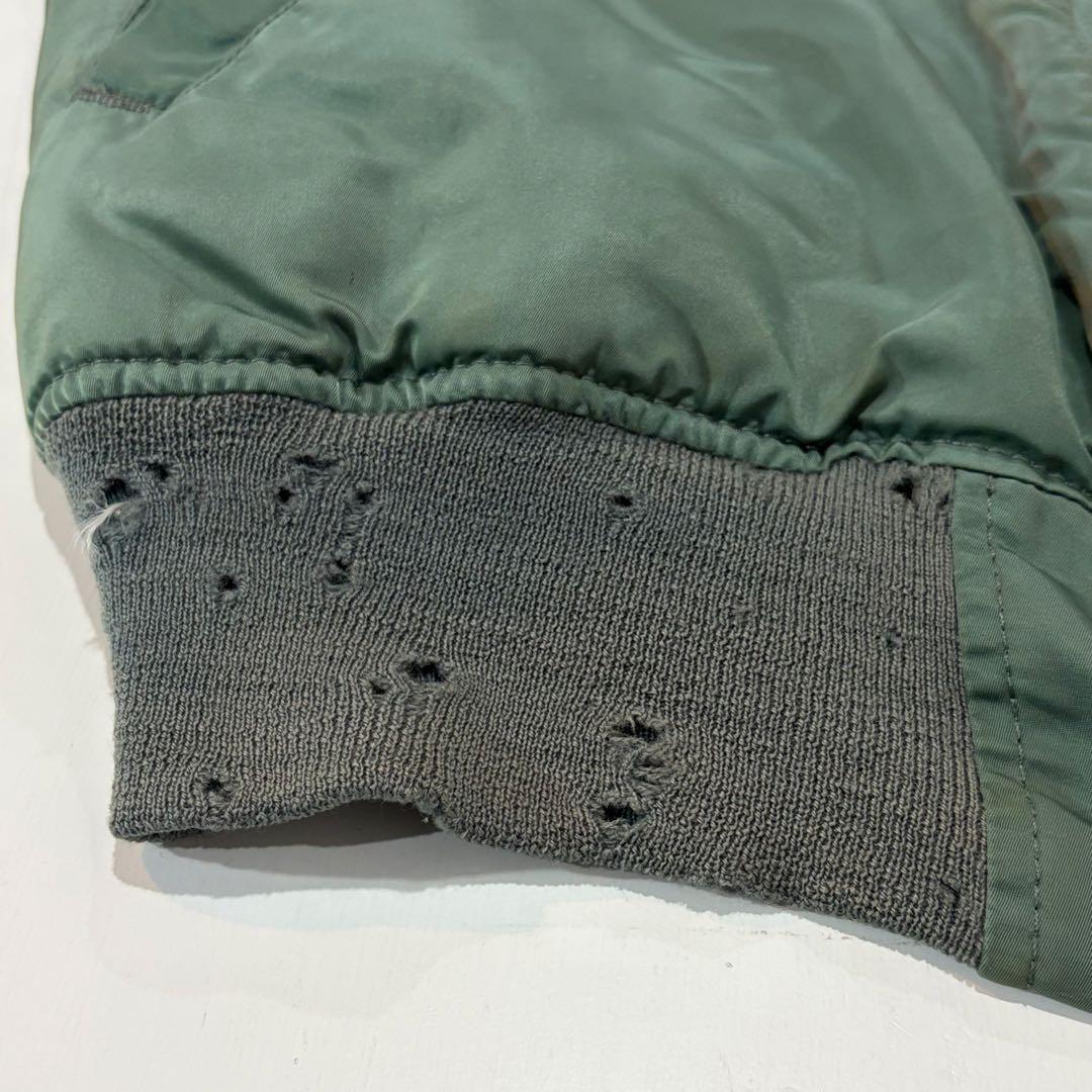 ALPHA INDUSTRIES MA-1 フライトジャケット リブダメージ S