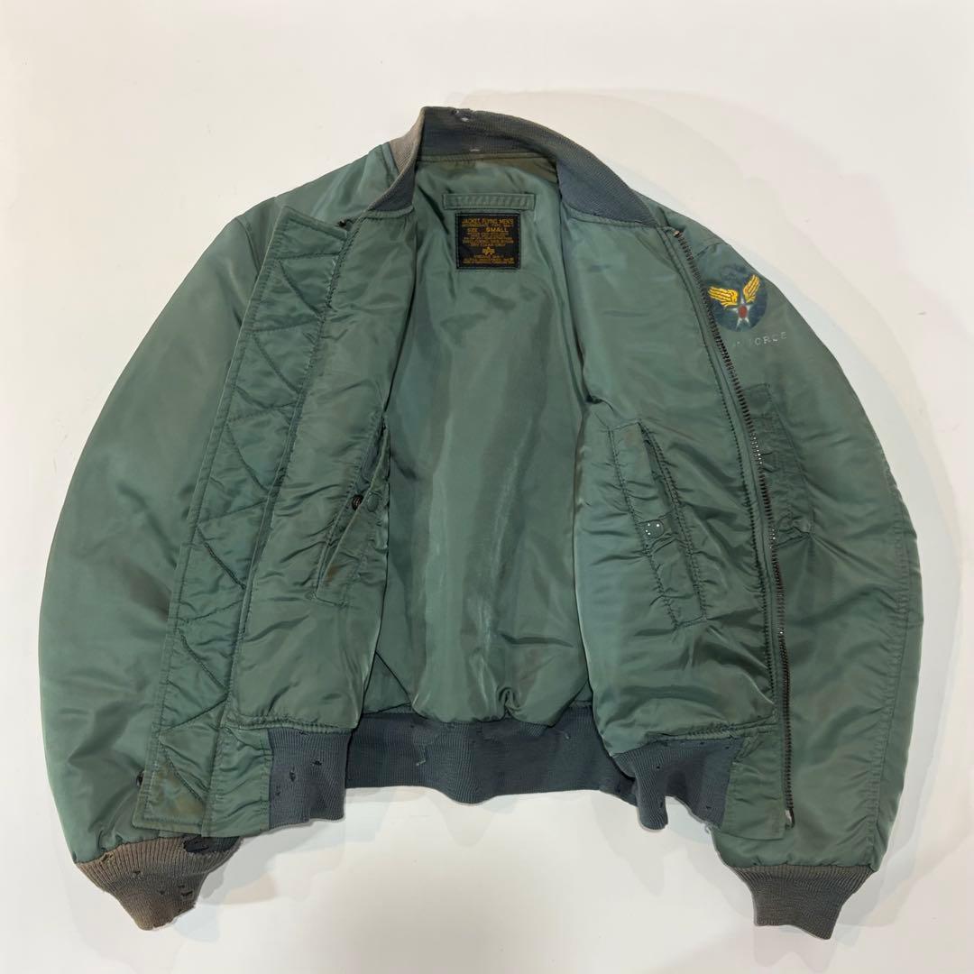 ALPHA INDUSTRIES MA-1 フライトジャケット リブダメージ S