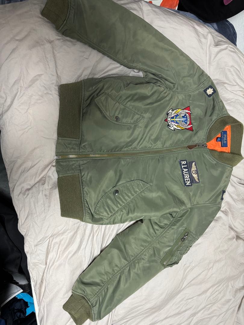 Polo Ralph Lauren MA-1ジャケット Sサイズ MA-1スタイルのオリーブ