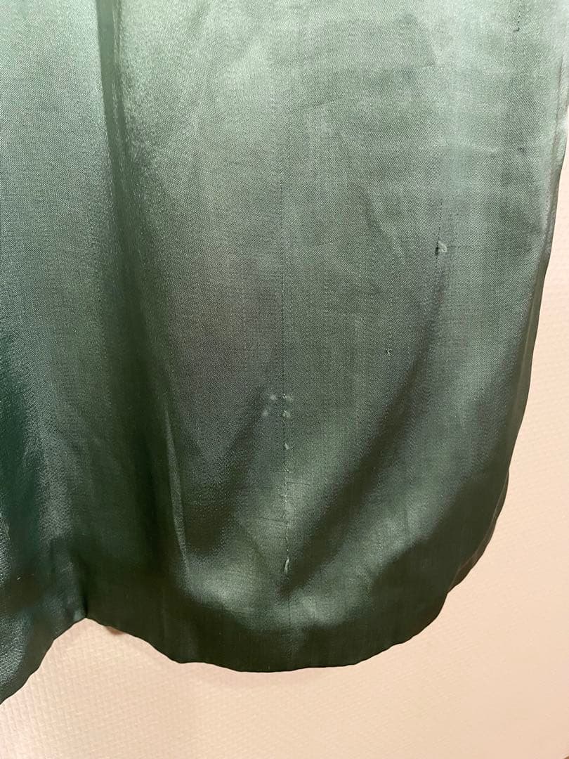 チャイナガウン Sunny Vintage ミントグリーン サテン 花柄刺繍