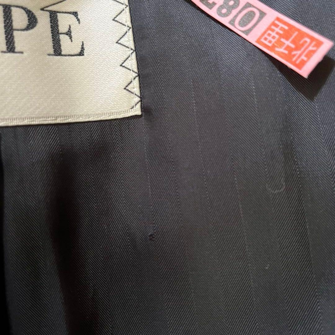 ROPE ロペ　カシミヤ混　フーデット ベルテッドコート　ロングコート　38　黒