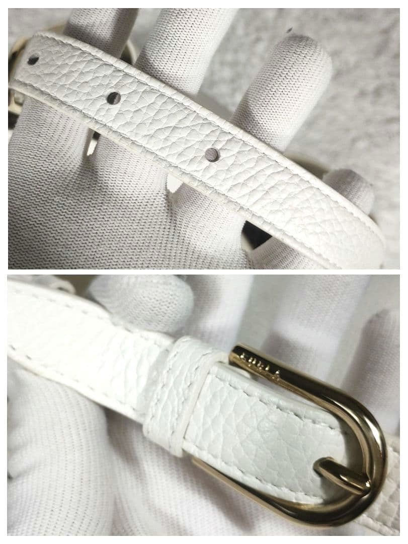 未使用級◎フルラ ネット M ホーボー ワンショルダー パンチングレザー