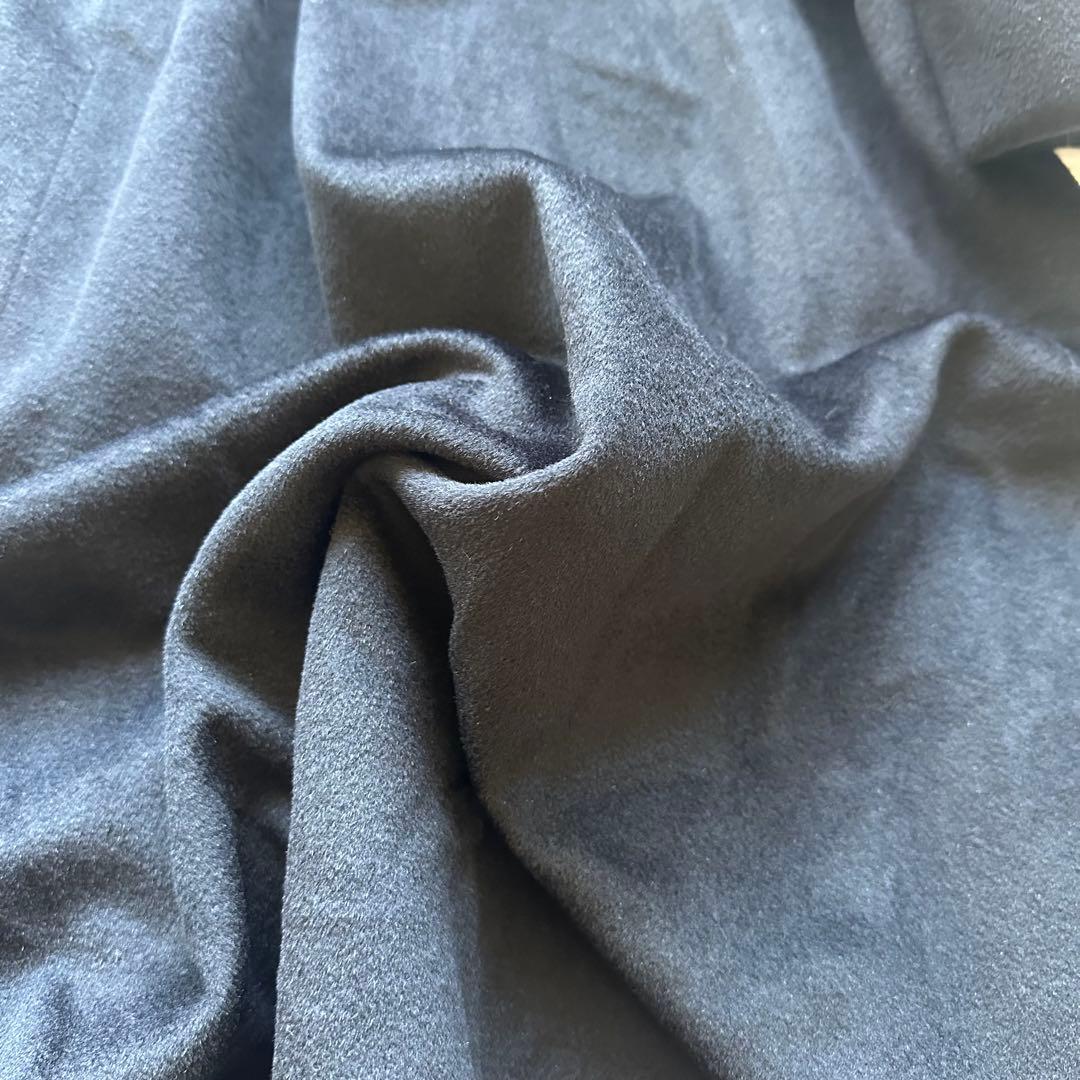 アクアスキュータム　英国製　ロングコート　ラグラン袖　Aライン　黒　ブラック