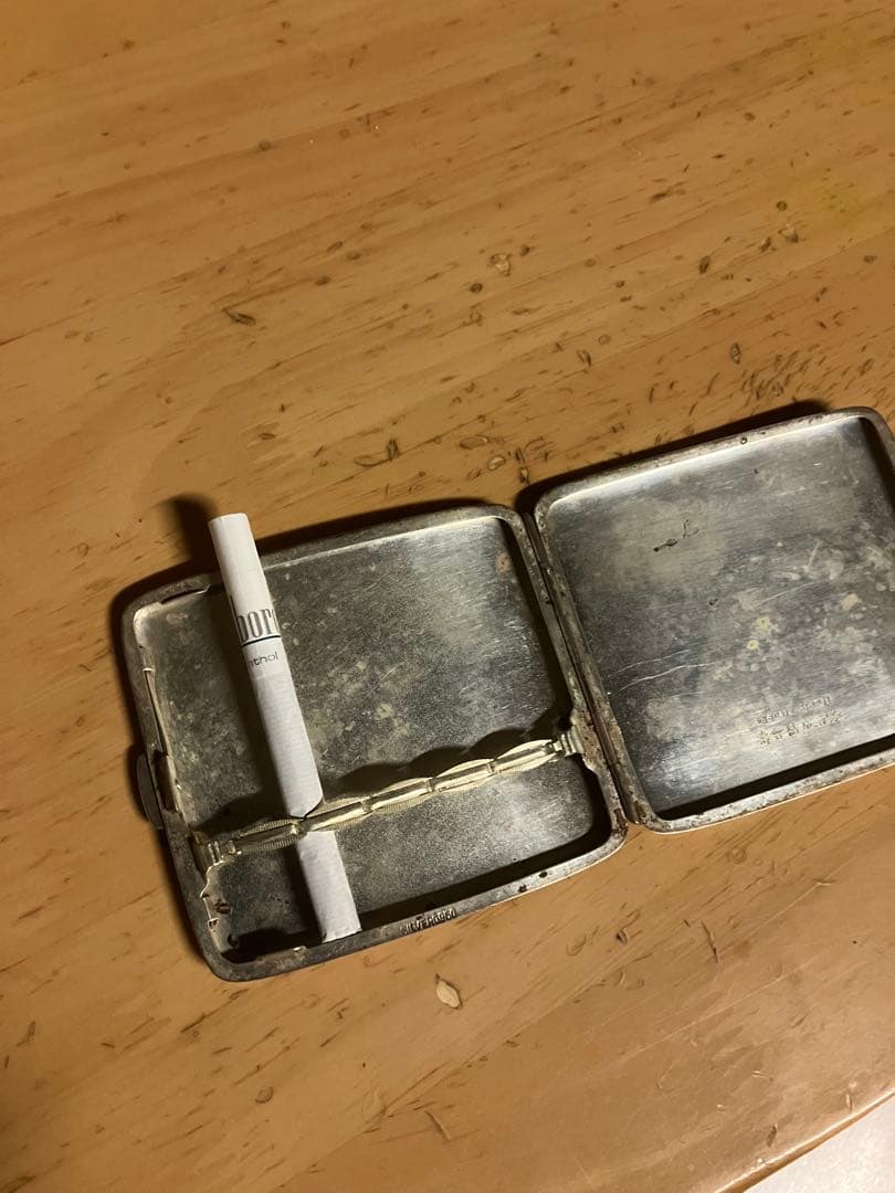 純銀製 ハンマー シルバーケースsilver950シガレットケース、アンティーク