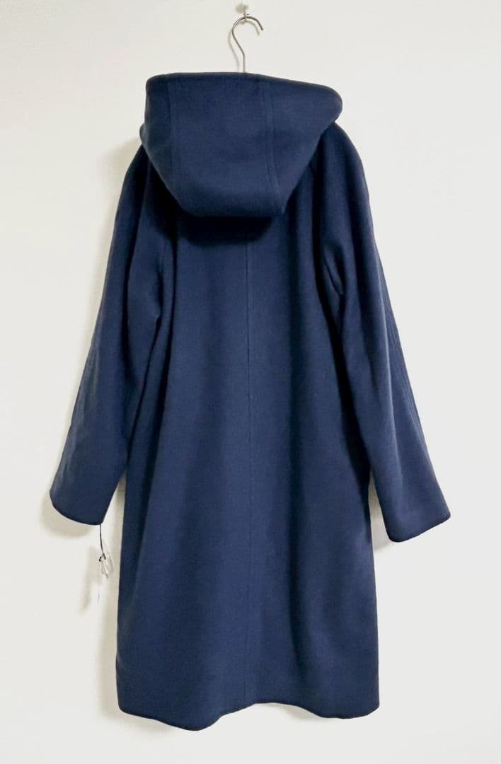 SHIPS ウールナイロンフーデッドコート　2way ブルー　新品　29920円