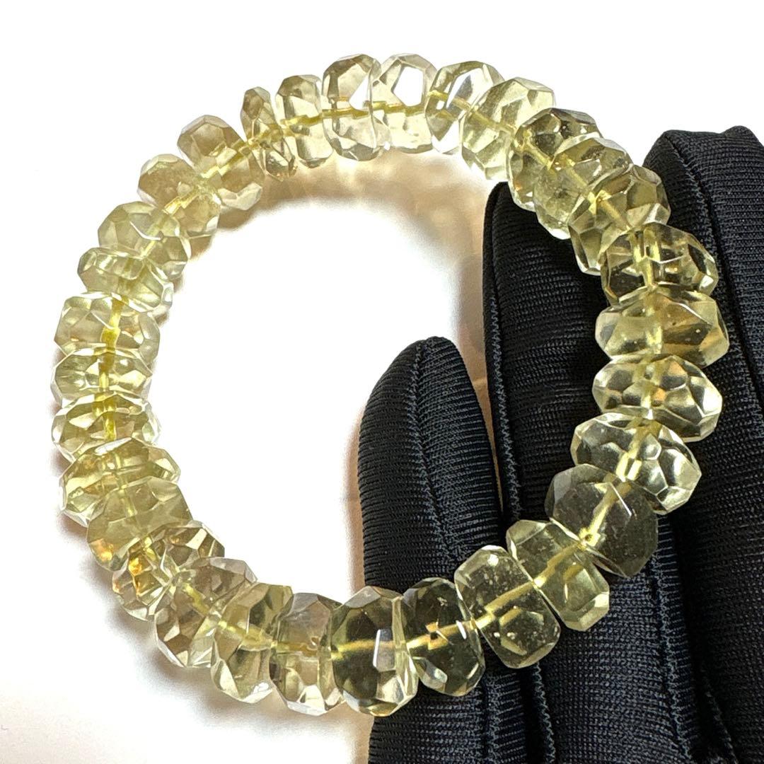 極上プレミアム 【宝石質】　天然リビアングラス隕石　ブレスレット（大）