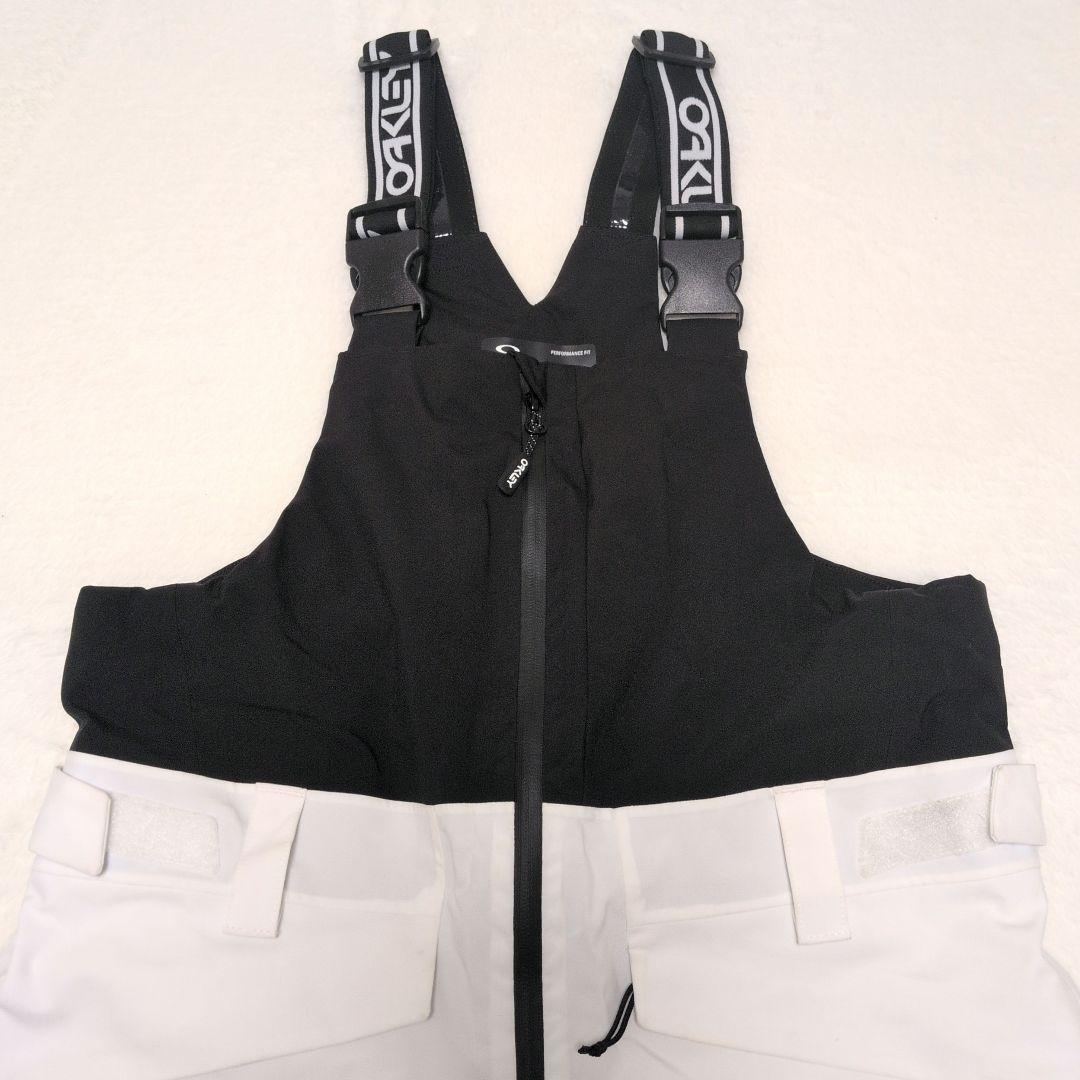 OAKLEY スノーボード ウェア TNPシェル ビブパンツ 黒×白 M