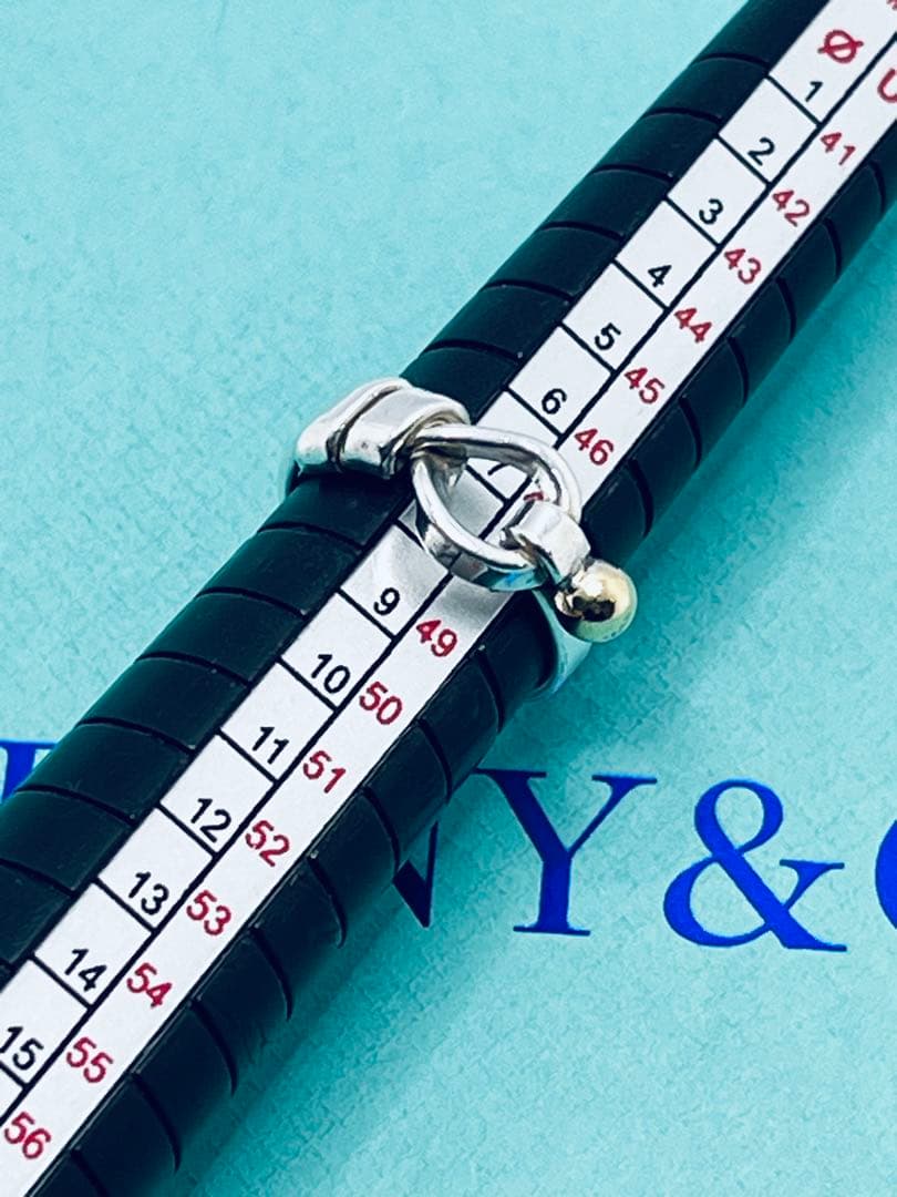 c888 ティファニー　フック&アイ　リング　K18 750/925 約7.5号