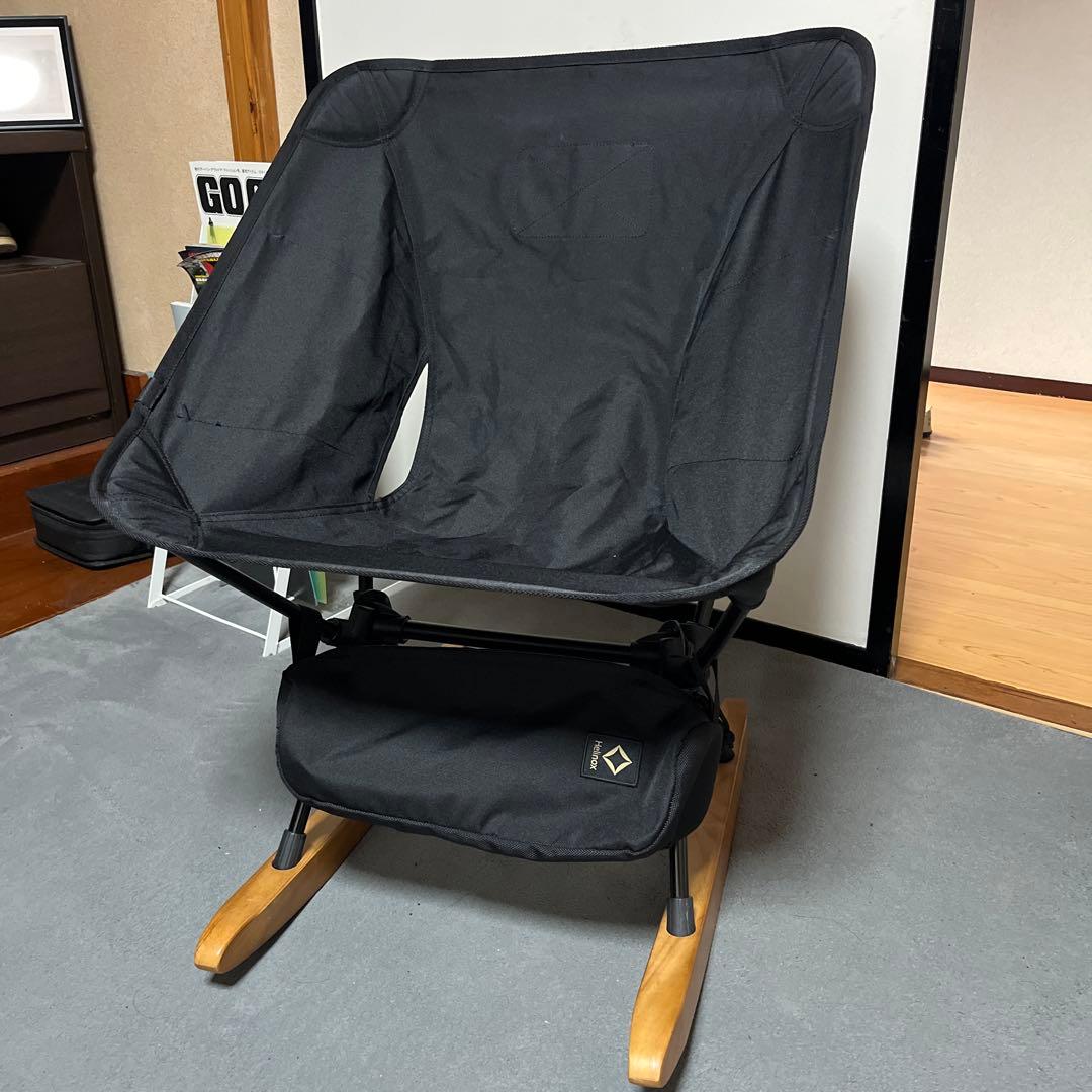 タクティカルチェアブラック　希少ウッドロッキングフットセット