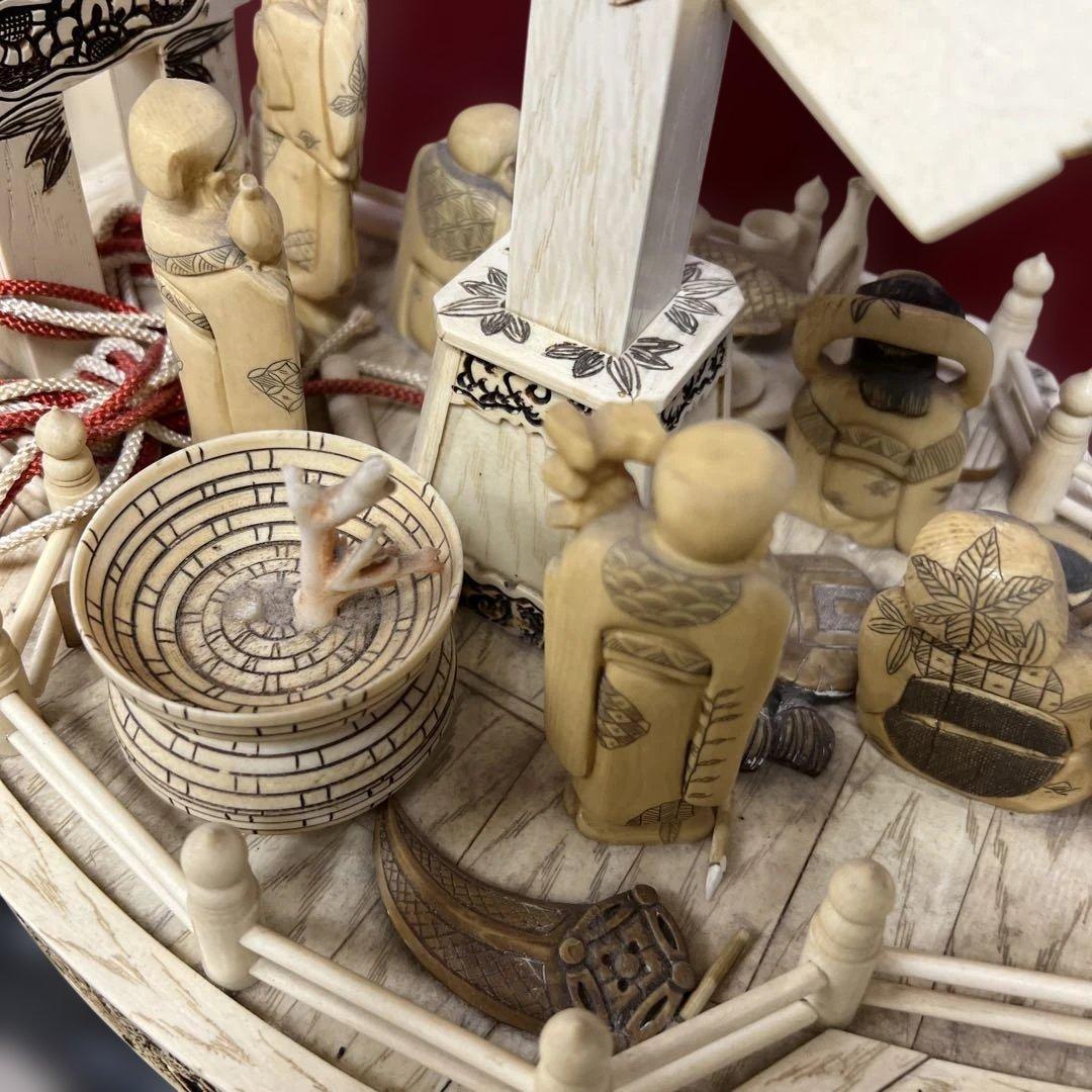 極上宝船　台込高さ約71㎝　宝船のみ5.8㌔　東Y7-1219☆2F