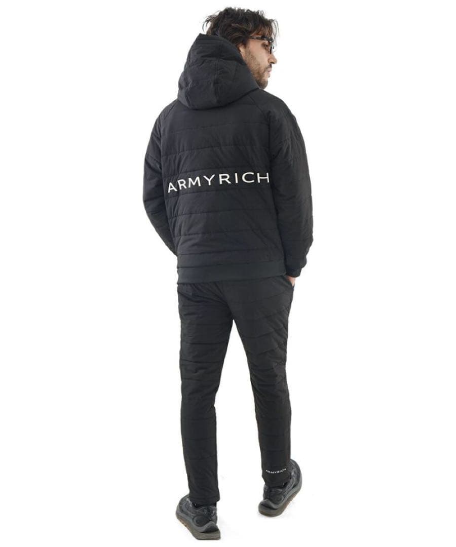 【極美品】アーミーリッチ 中綿ナイロンキルティングフルジップパーカーセットアップ