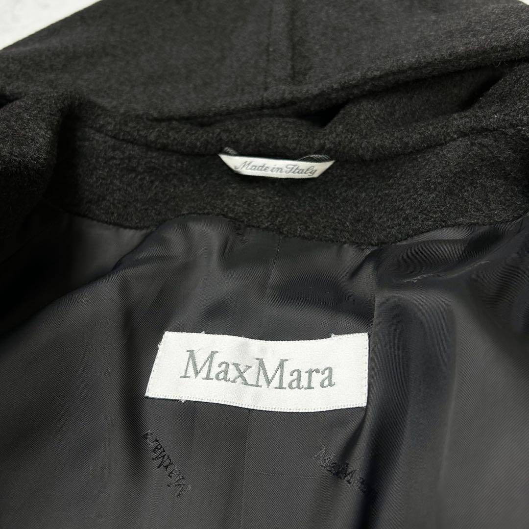 たぬたぬ様 マックスマーラ 白タグ カシミヤ混 ベルト フーデットコート