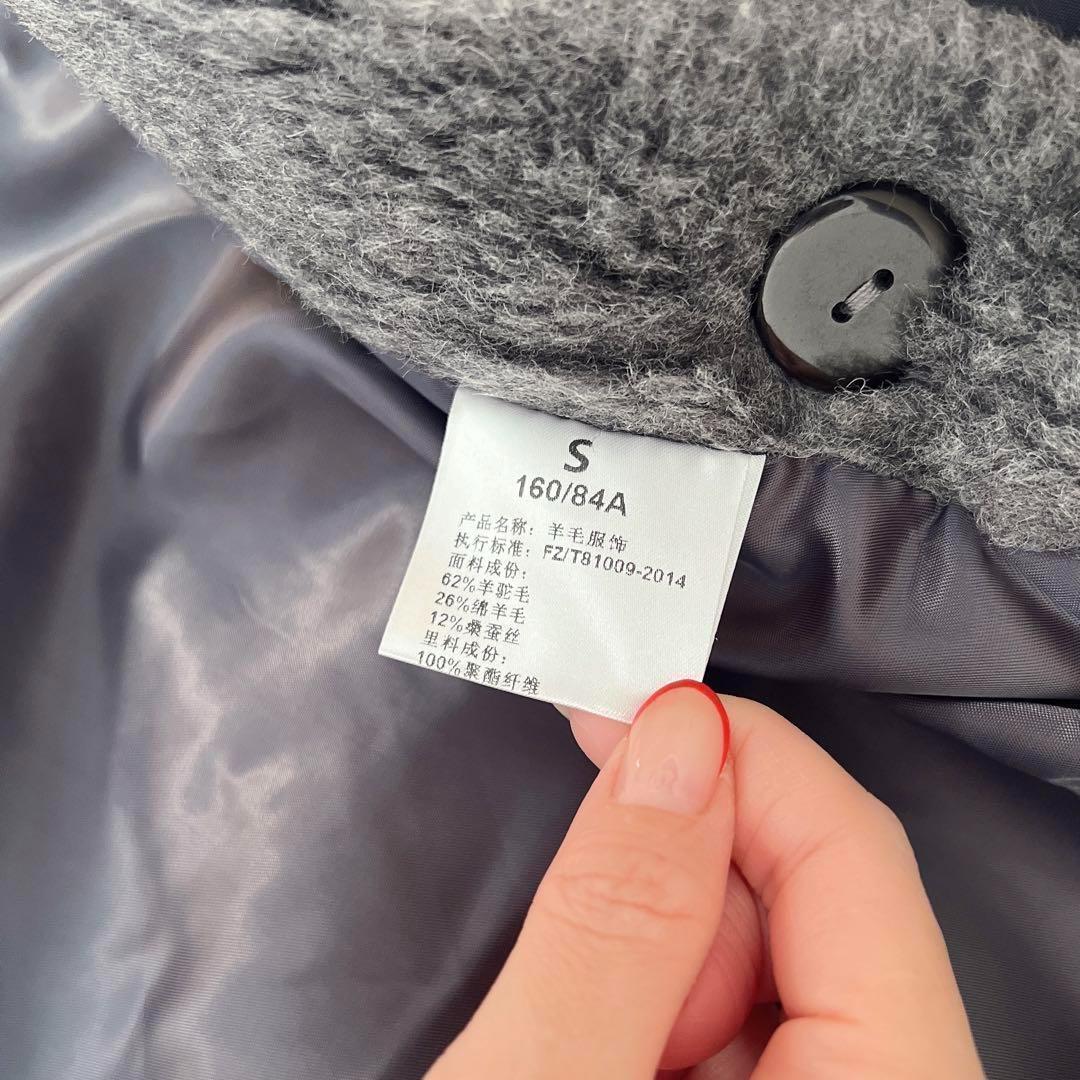 新品未使用 ベアポンチョ　アルパカ素材 グレー テディベア ケープ