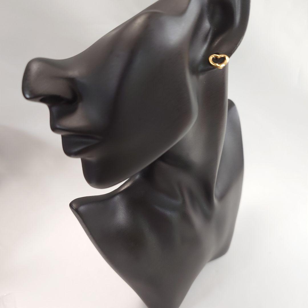 ティファニー K18YG オープンハート ピアス 片耳用 6807