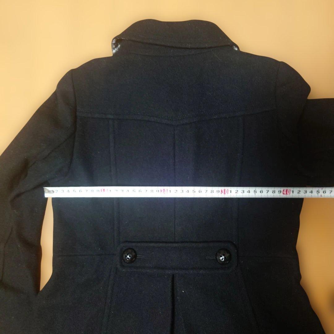 バーバリーブルーレーベル ロングコート 黒 ノバチェック M(38)