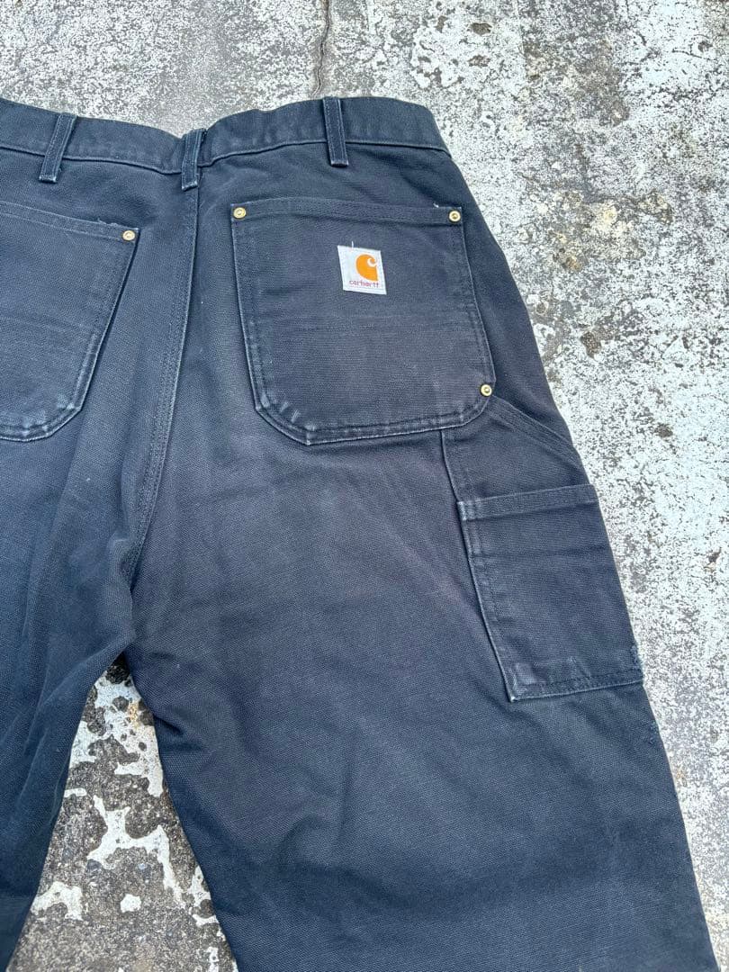 アメリカ製 カーハート ダブルニー ブラック フェード 34×33 - メルカリ