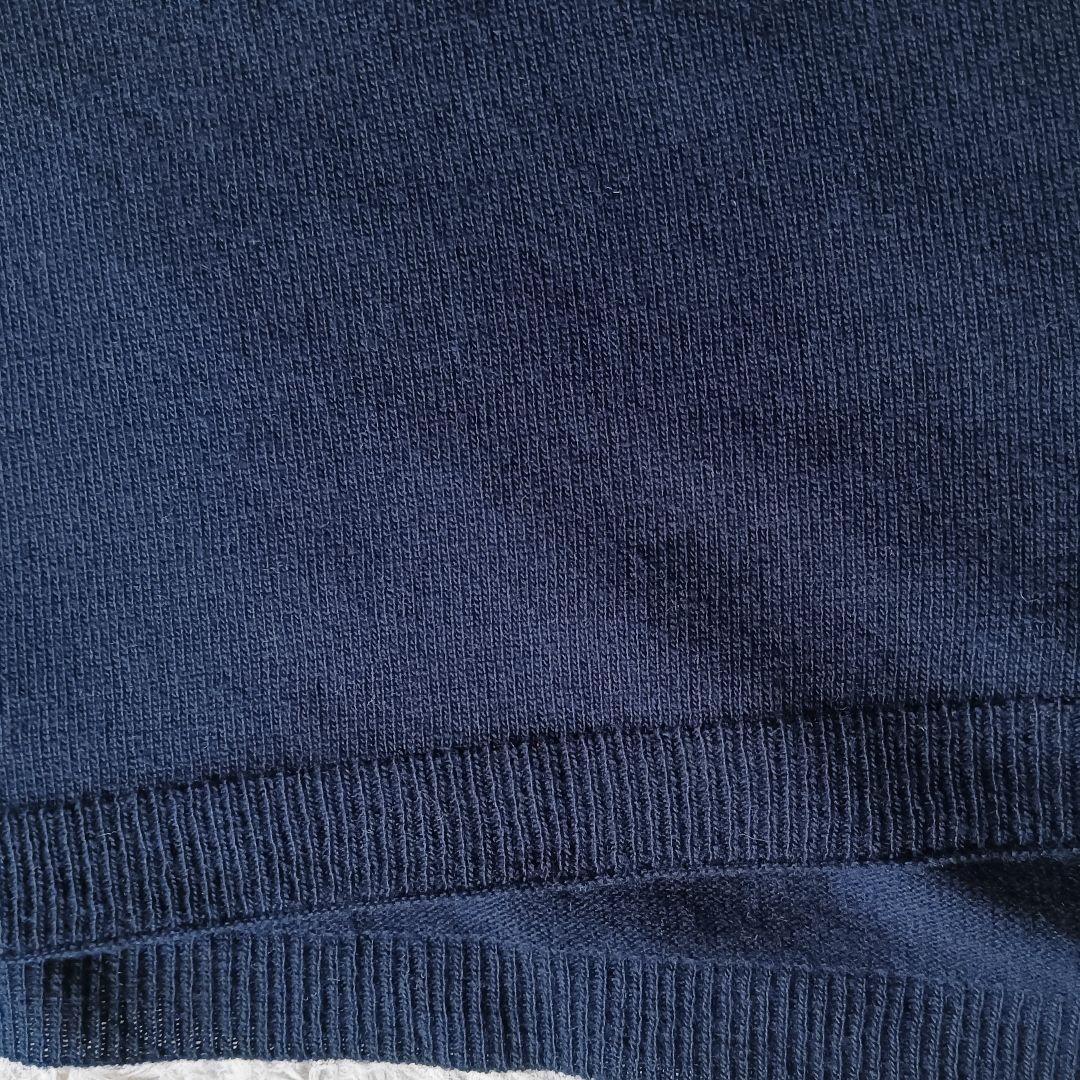 【エンポリオアルマーニ】ハイネックニットポンチョ ケープ ネイビー カシミヤ混