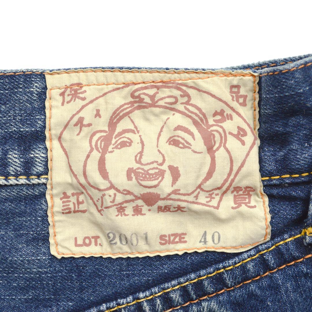 EVISUエヴィス 2001ヴィンテージ カモメ デニムハーフパンツXL