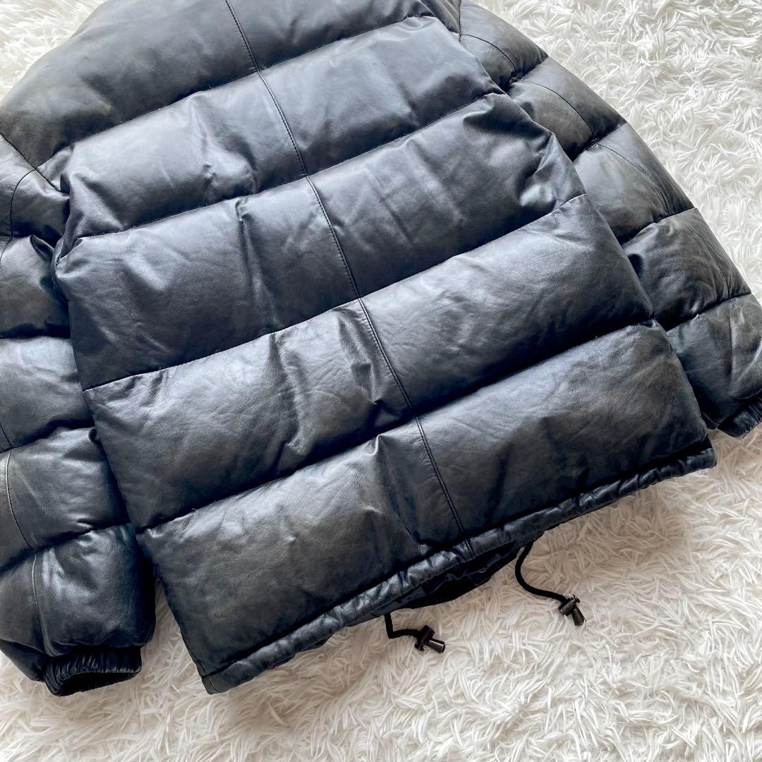 【牛革】wind armor ダウンジャケット ブラック アメリカ ブラック