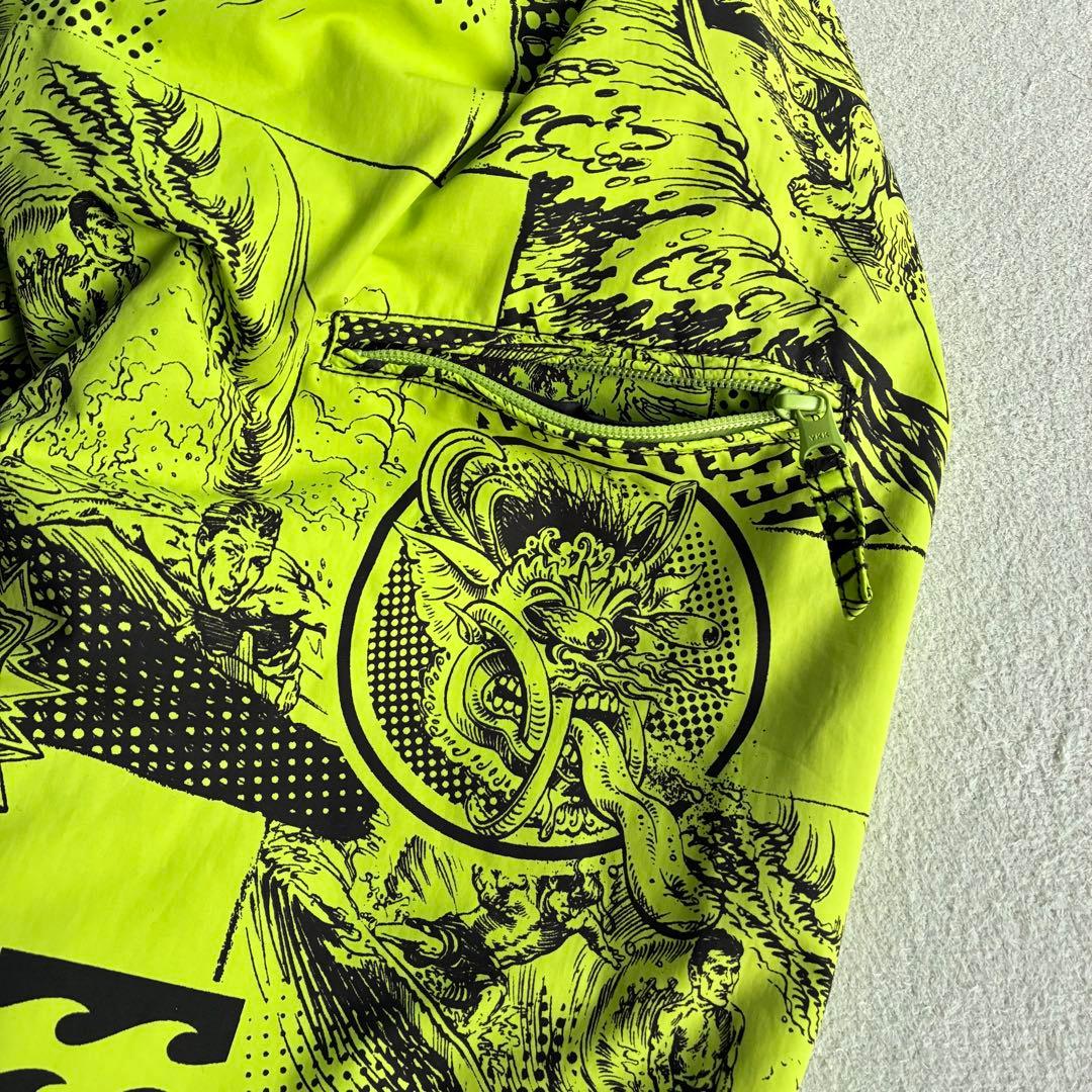 BILLABONG コミック柄 総柄 スノージャケット 2WAY仕様 Lサイズ