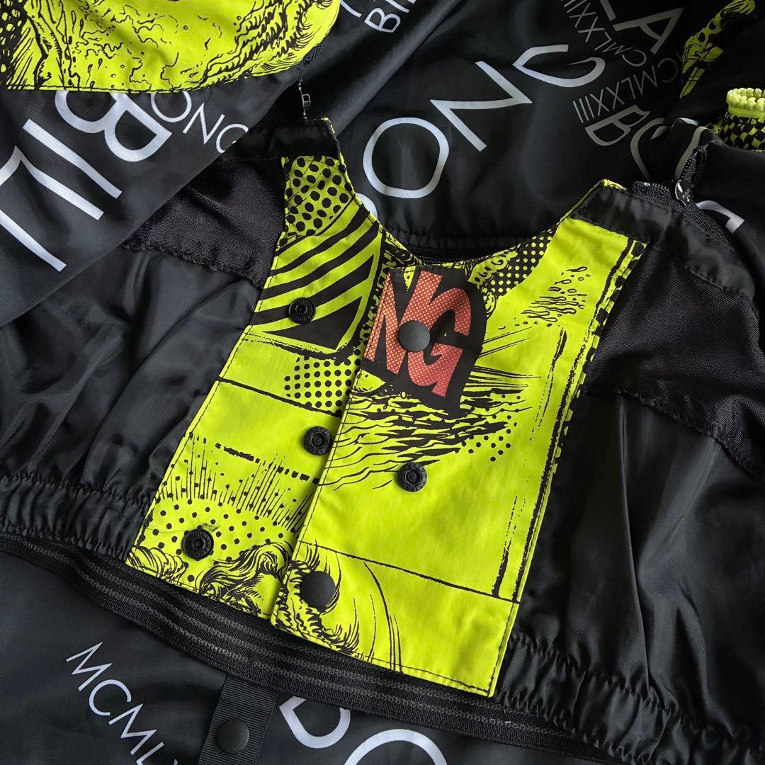 BILLABONG コミック柄 総柄 スノージャケット 2WAY仕様 Lサイズ