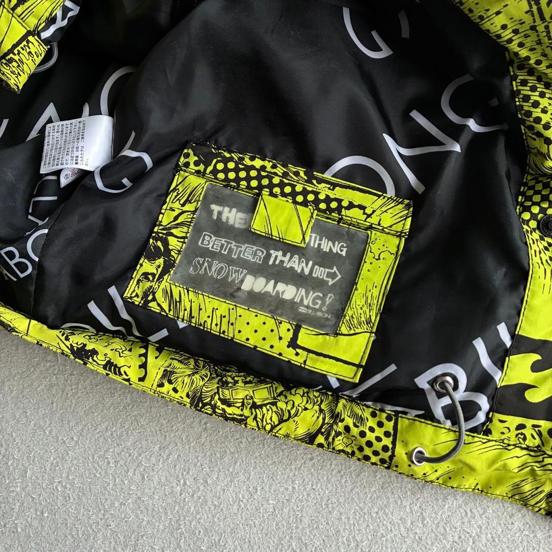 BILLABONG コミック柄 総柄 スノージャケット 2WAY仕様 Lサイズ