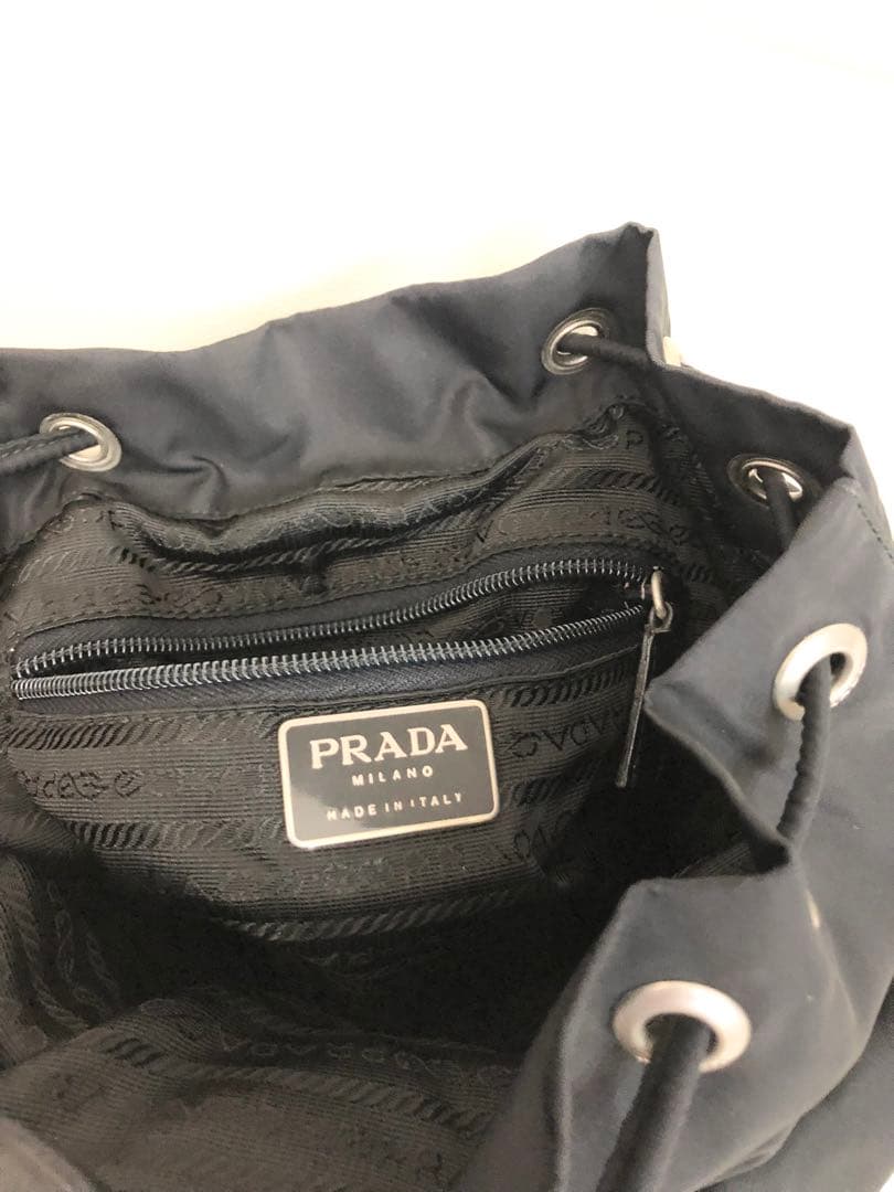 【美品】PRADA プラダ ブラック 黒　ナイロンリュック　バックパック
