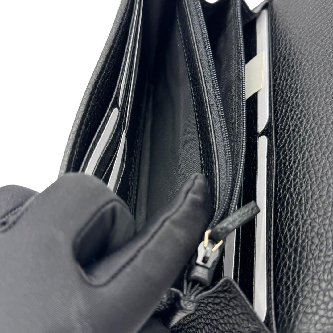 新品未使用　グッチ　インターロッキング　SOHO 長財布　レザー　黒