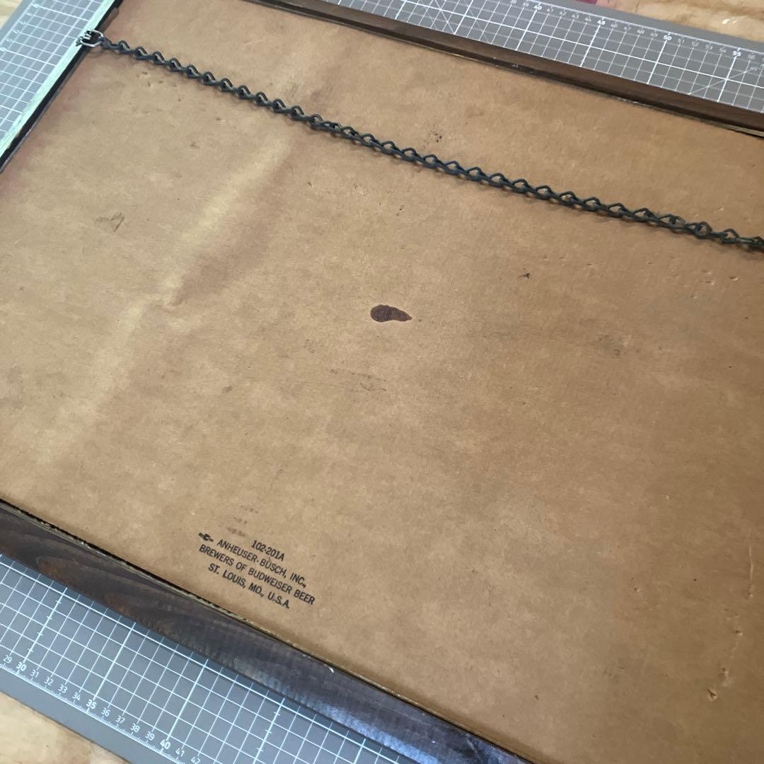 アンティーク　パブミラー　 バドワイザー Budweiser 鏡　Bar バー額