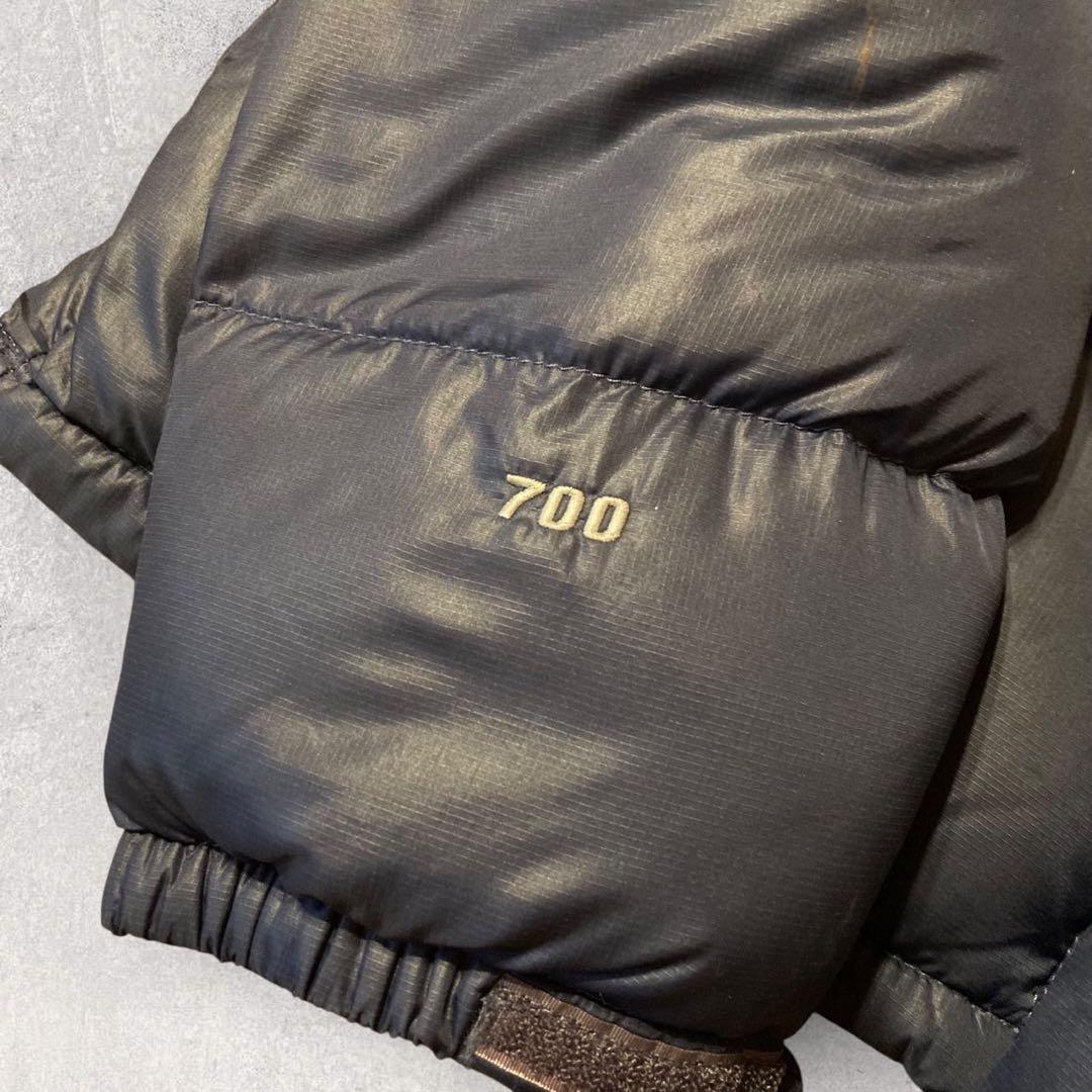 【ザ・ノースフェイス】ヌプシ　ダウンジャケット　700 S ネイビー　刺繍ロゴ