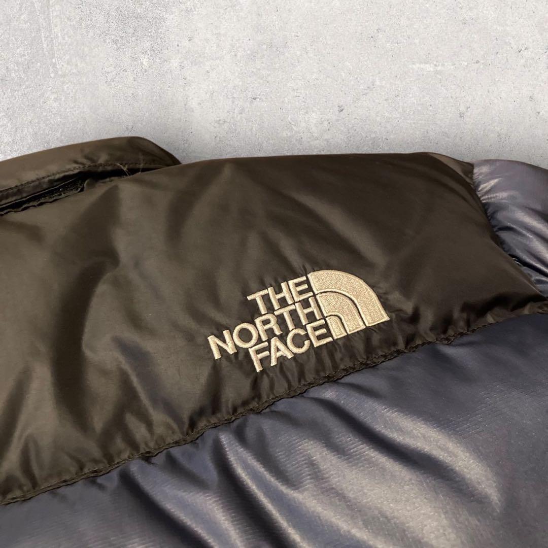 【ザ・ノースフェイス】ヌプシ　ダウンジャケット　700 S ネイビー　刺繍ロゴ