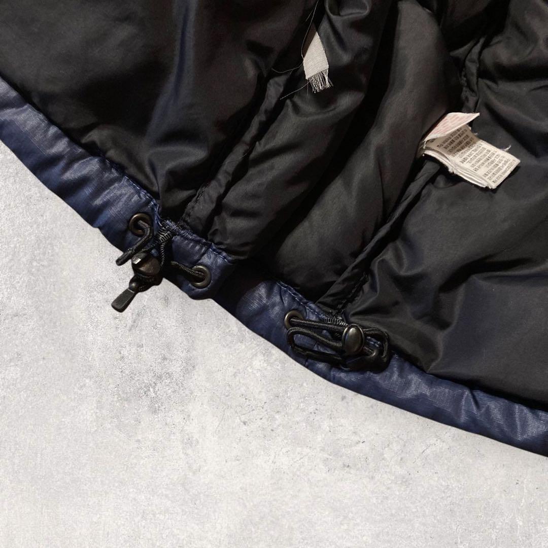 【ザ・ノースフェイス】ヌプシ　ダウンジャケット　700 S ネイビー　刺繍ロゴ