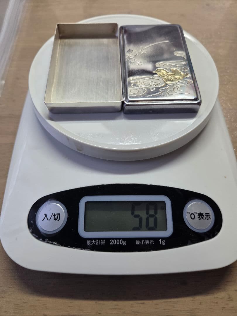 ミキモト 純銀製おしどり彫刻ケース MIKIMOTO