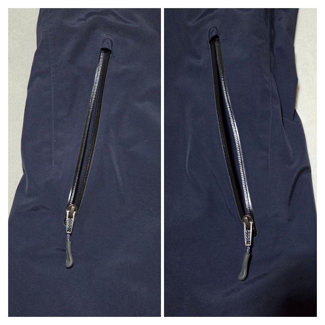 【美品】ミズノ 防風 撥水ナイロン 軽量素材 フード ステンカラーコート 紺 M