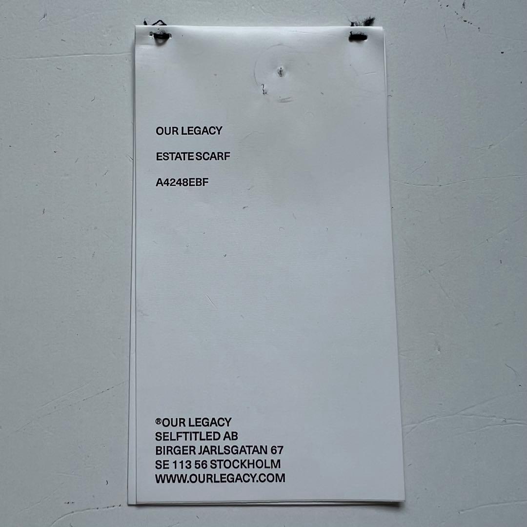 【モーガン 着用】OUR LEGACY 24AW マフラー 極美品