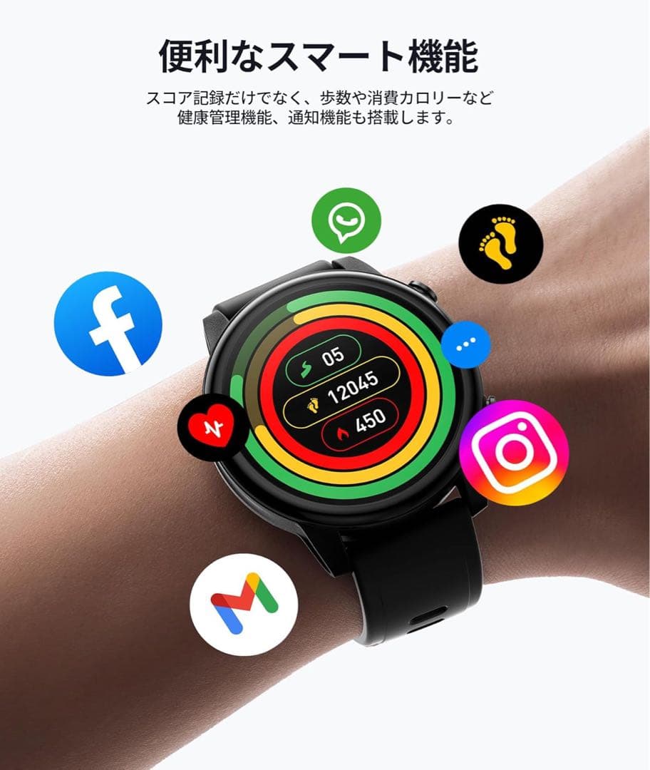 SILLAID GW20 ゴルフウォッチ 1.43インチ大画面 タッチパネル - メルカリ