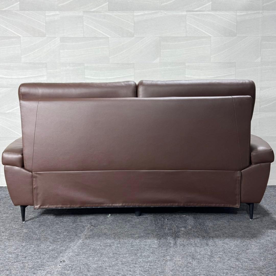 ニトリ ソファ 3人掛け 合皮 ブラウン Nポケット d5007 NITORI - メルカリ