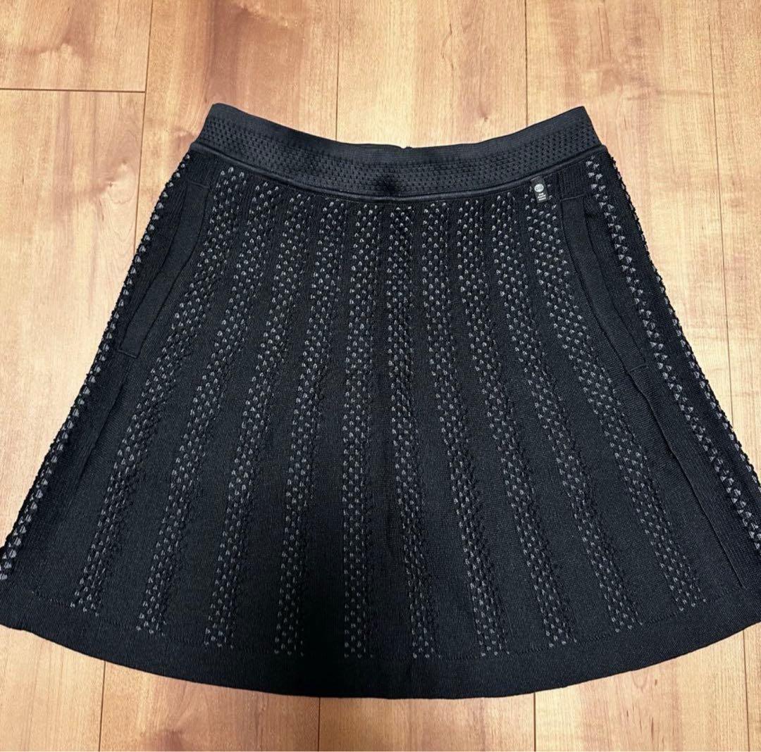 ポロセーター　ニットスカート　セットアップ　秋冬　サイズS 保温　ゴルフウェア