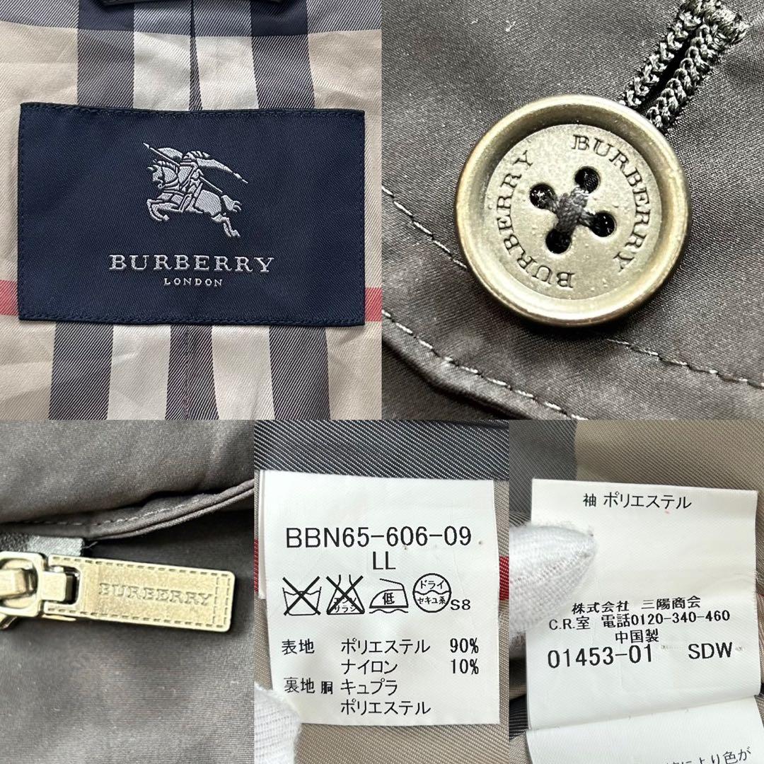 【極美品/LL】バーバリーロンドン ステンカラーコート アウター ノバチェック