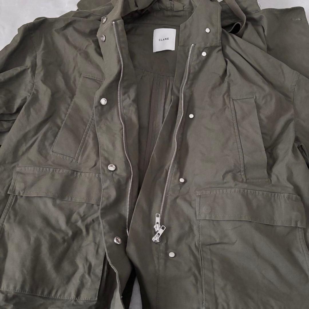 CLANE クラネ 2ウェイレイヤーミリタリーコート　カーキ　ポンチョ　ゆったり
