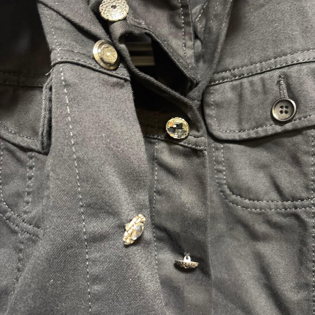 ブラックコムデギャルソン 黒のデニムレイヤージャケット