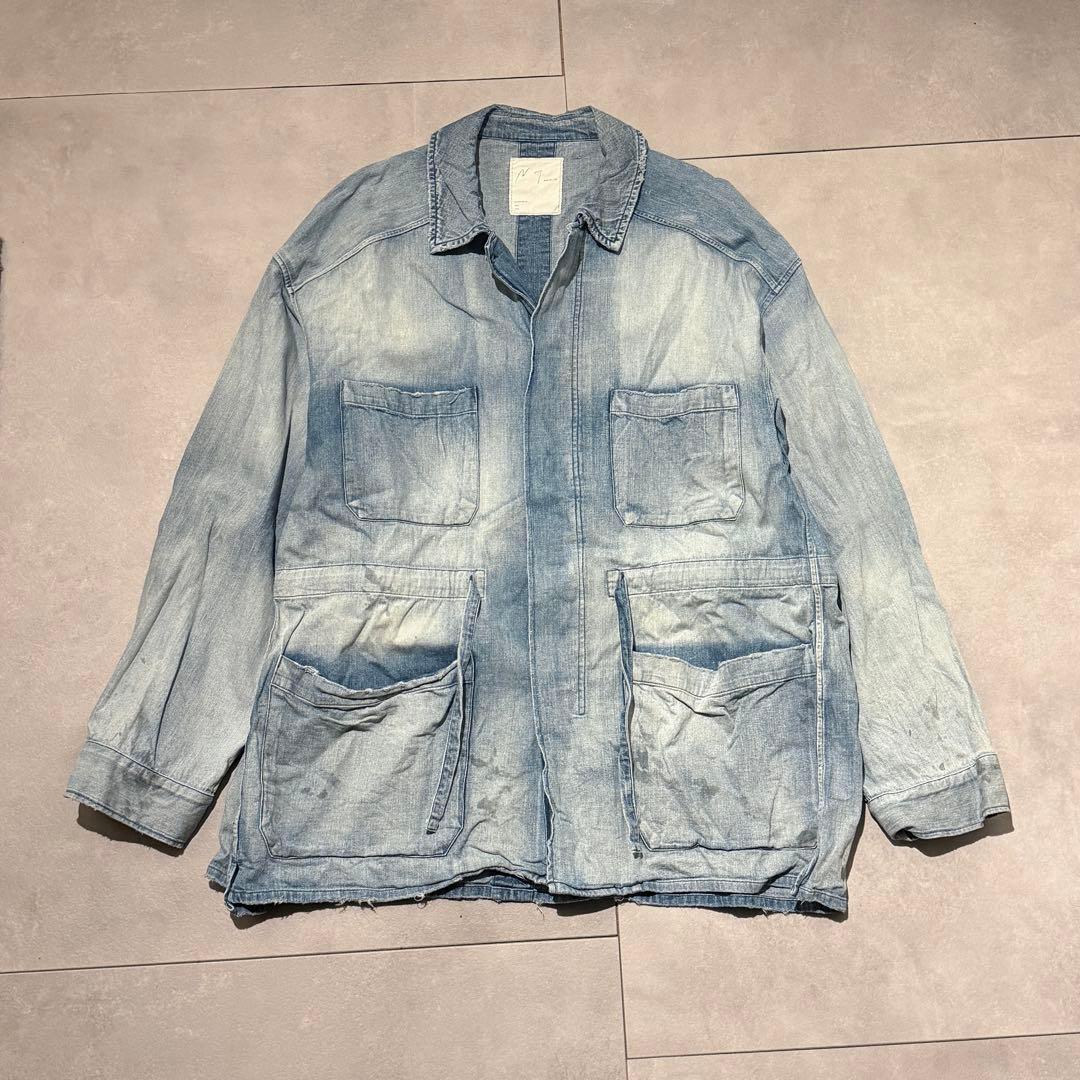 ジャケット・アウター ANCELLM AGING DENIM SHIRT JACKET