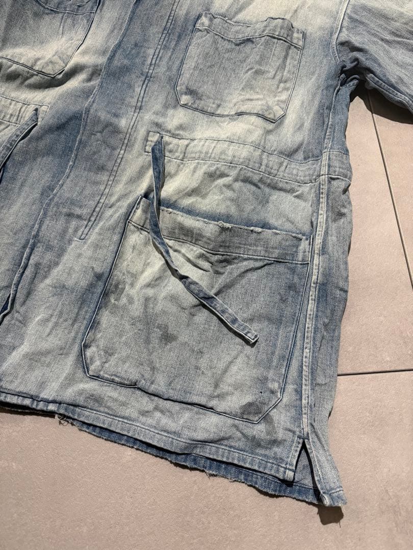ジャケット・アウター ANCELLM AGING DENIM SHIRT JACKET