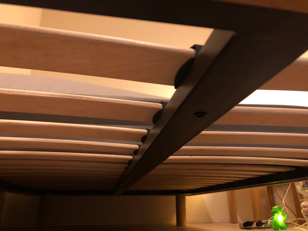 無印良品　オーク材ベッドフレーム、ベッドボード